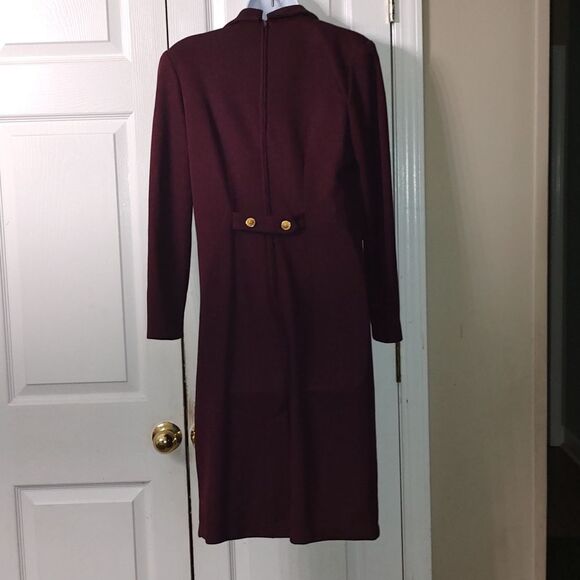 Tina Barrie  burgundy  dress Sz 8 - Picture 5 of 7
